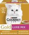 Gourmet Gold Luxe Mix - kattenvoer natvoer - Vis/Vlees - 48 x 85 g
