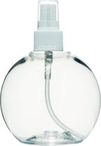 Lege Plastic Fles Bol 250 ml transparant - met zwarte verstuiverdop - set van 10 stuks - leeg - navulbaar