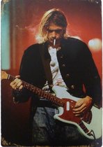 Metalen wandbord concertbord Nirvana Kurt Cobain - 20 x 30 cm