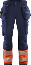 Pantalon de travail Blaklader High Vis stretch 4 directions 1993-1642 - Bleu marine/ Oranje - C144