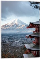 WallClassics - Acrylglas - Hoogste Berg van Japan - Fuji - 50x75 cm Foto op Acrylglas (Met Ophangsysteem)