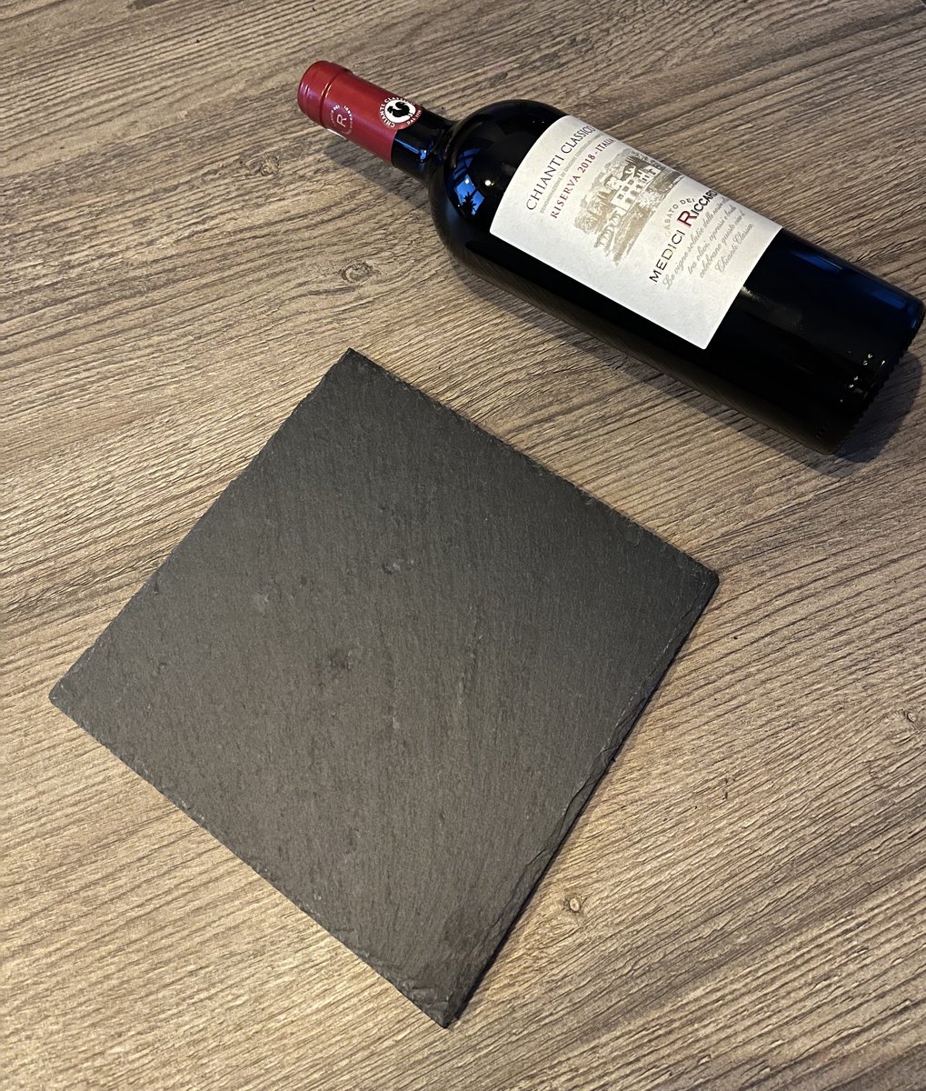 Serveerplank QUENTIN - Antraciet - Leisteen - l 20 x b 20 cm - Vierkant