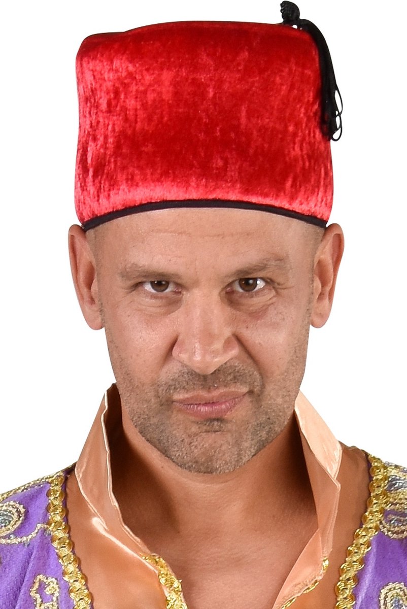Magic By Freddy's - 1001 Nacht & Arabisch & Midden-Oosten Kostuum - Marokkaanse Hoed Fez - Rood - Carnavalskleding - Verkleedkleding