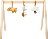 Nattou Charlie - Arche de jeu en bois avec Jouets suspendus - Marron - 60 x 50 cm