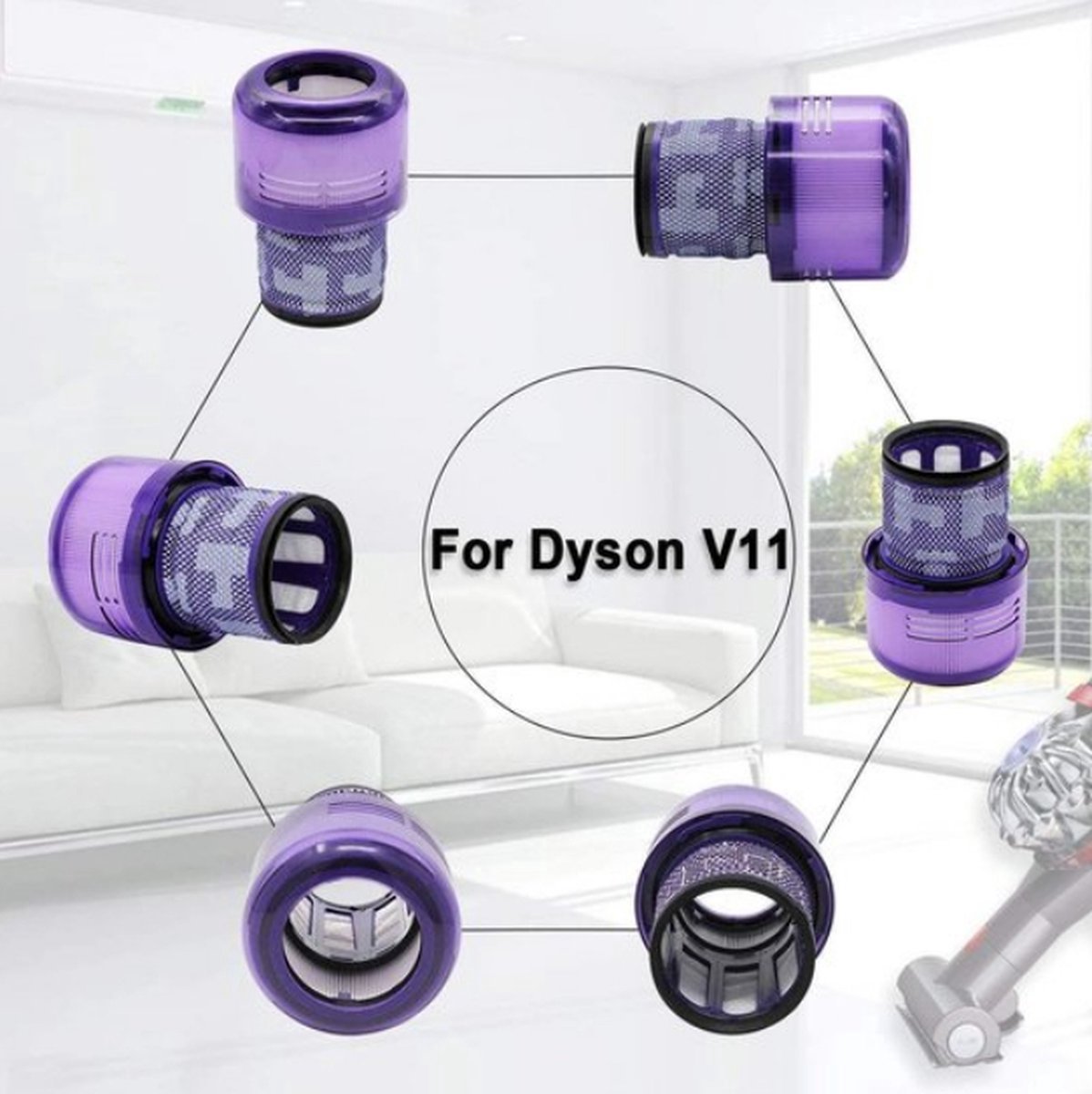 TLVX Dyson V11 filter / Dyson filter / Originele pasvorm filter voor