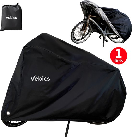 Vebics® Fietshoes voor 1 Fiets Waterdicht - Elektrische fiets - Fietsbeschermhoes - Stalling - Zwart