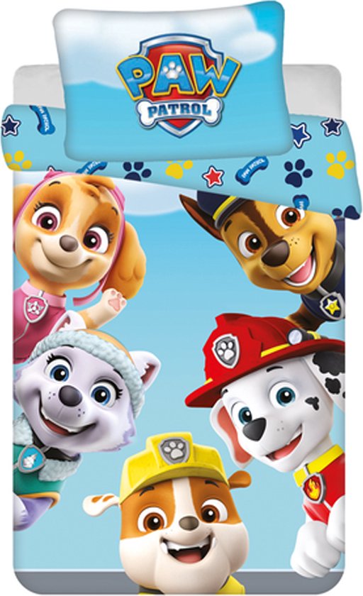 PAW Patrol BABY Dekbedovertrek, Heroes - 135 x 100 + 40 x 60 cm - Katoen