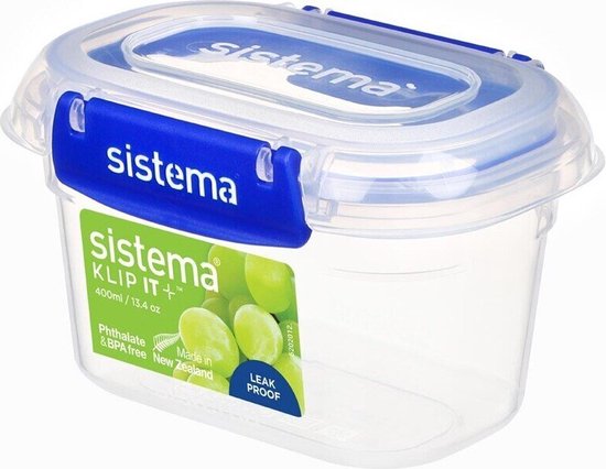 Boîte de conservation Sistema Klip it Fresh - rectangulaire - 400ml