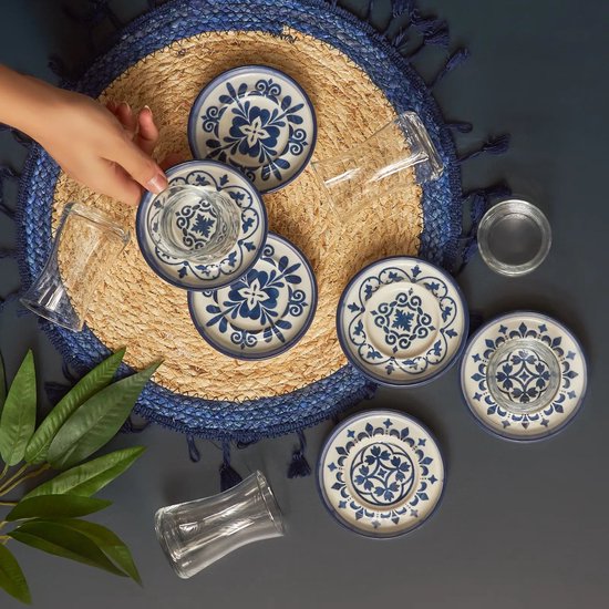 Karaca Zeher Blauw 12-delig theeservies voor 6 personen — afbeelding 3