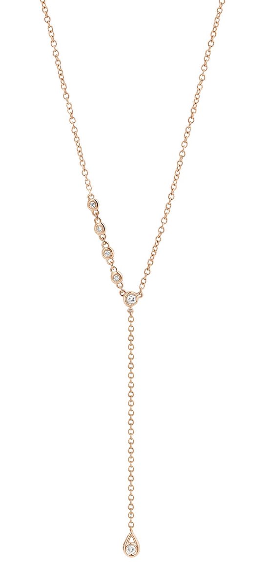 Tirisi Jewelry TN2119DP – roségouden collier 18krt – diamant - uitverkoop
