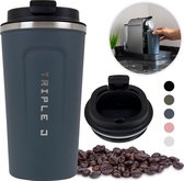 Triple J® Koffiebeker To Go - Thermosbeker - BPA & Lekvrij - 510ml - Blauw