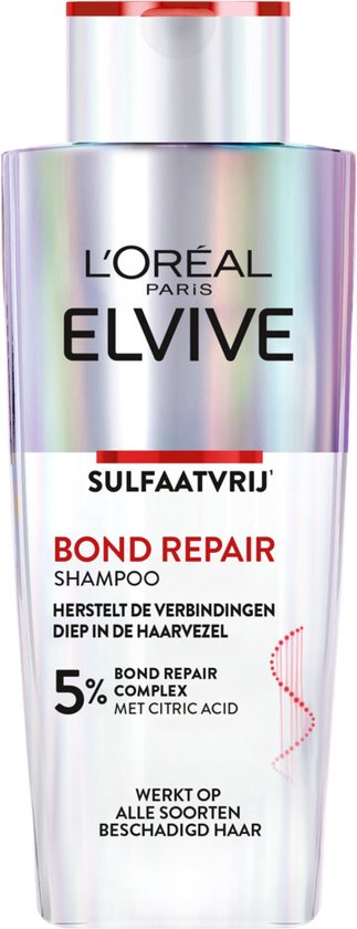 L'Oréal Paris Elvive Bond Repair Sulfaatvrije Shampoo - Voor beschadigd haar - 200ml