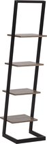 Boekenkast met 4 planken JOPLIN 143 cm Zwart