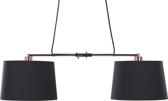 Beliani FUCINO - Lampe à suspension - Zwart - Plastique