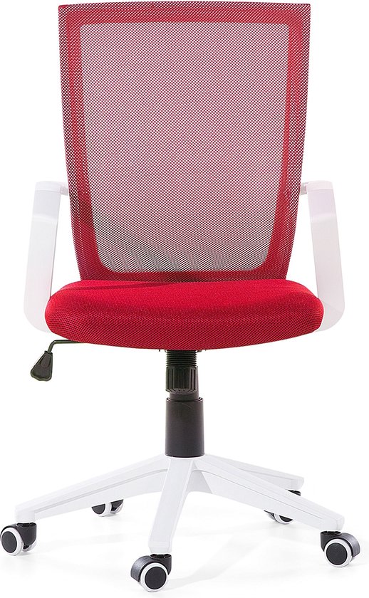 Beliani RELIEF - Chaise de bureau - rouge - résille