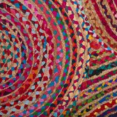 LADIK - Laagpolig vloerkleed - Multicolor - 140 cm - Katoen