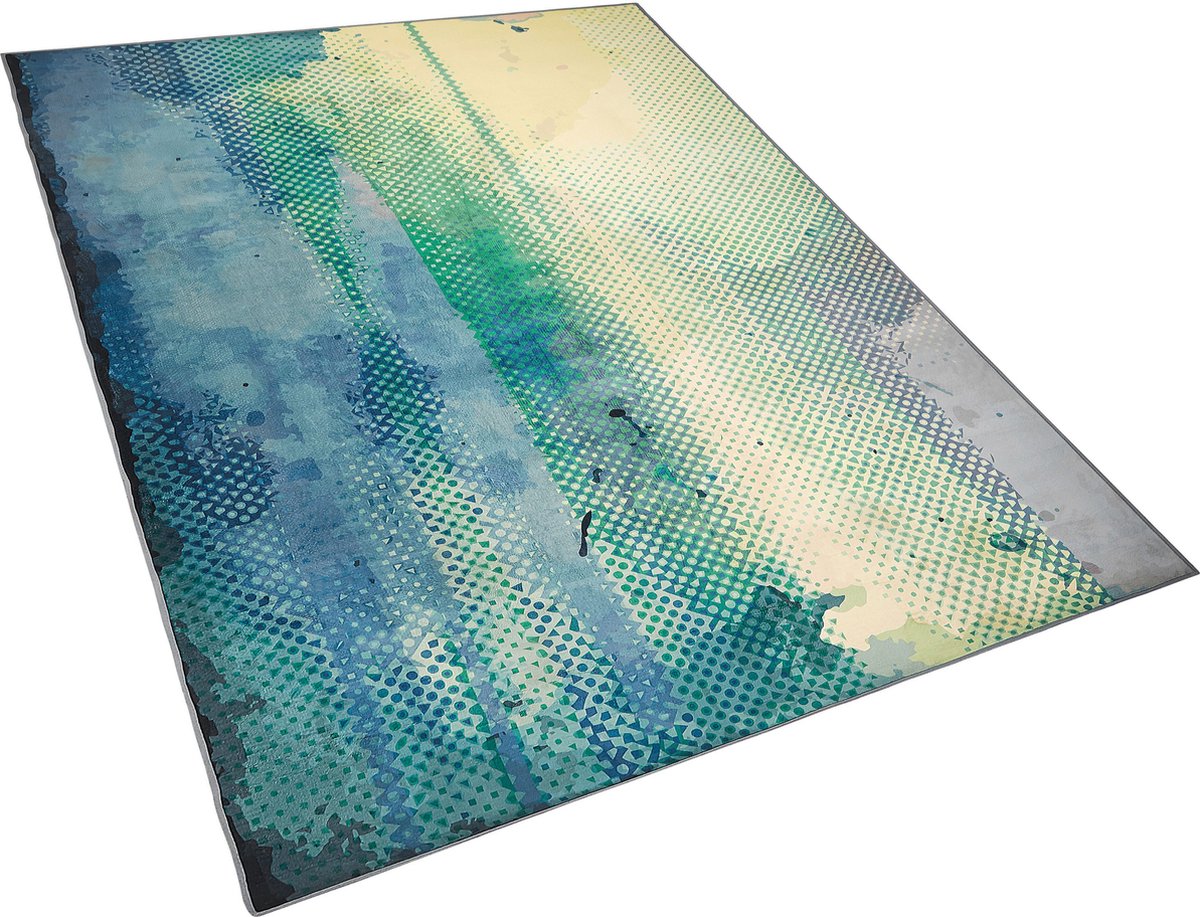 Beliani SUSUZ - Laagpolig vloerkleed - Lichtgrijs - 160 x 230 cm - Polyester Meerkleurig