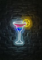 OHNO Neon Verlichting Cocktail - Neon Lamp - Wandlamp - Decoratie - Led - Verlichting - Lamp - Nachtlampje - Mancave - Neon Party - Wandecoratie woonkamer - Wandlamp binnen - Lampen - Neon - Led Verlichting - Wit, Rood, Blauw, Geel