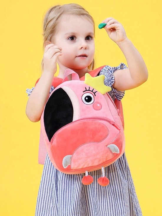 Flamingo backpack - Fabulous Flamingo - Peuter rugtas – rugzak Schooltas voor Peuters/Kleuters – Jongens en Meisjes | Kinderrugzak | Kinder rugzak | Dieren | Schooltas | Peuterspeelzaal | Opvang | 6 liter | Klein peuter rugzak | Rugtas | Roze Meisjes