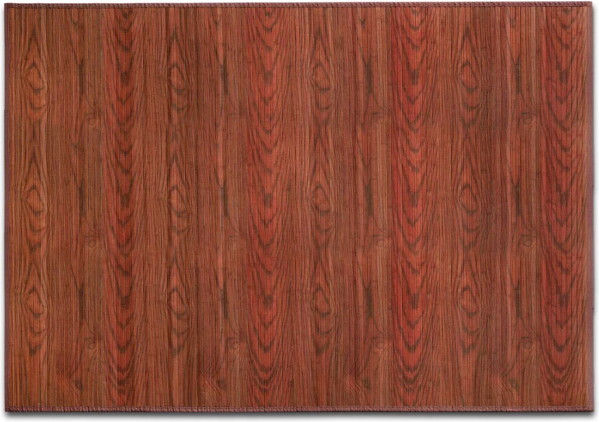 FLOORDIREKT Vloerkleed - Bamboe - Tapijt - Magenta - Bruin - 50 x 80 cm