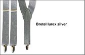 Bretel lurex zilver - Themafeest carnaval thema party gala huwelijk glitter and glamour