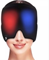 House of 5 Migrainemuts – Migraine masker – Oogmasker– Hoofdpijnverlichting – Slaapmasker - Warmte en Koude Therapie - 670 gram - Zwart