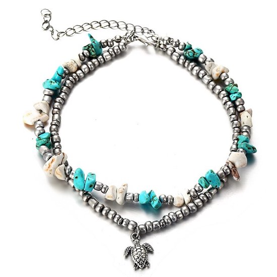 Bracelet de cheville Sorprese - plage - tortue - bracelets de cheville pour femme - modèle HX - cadeau