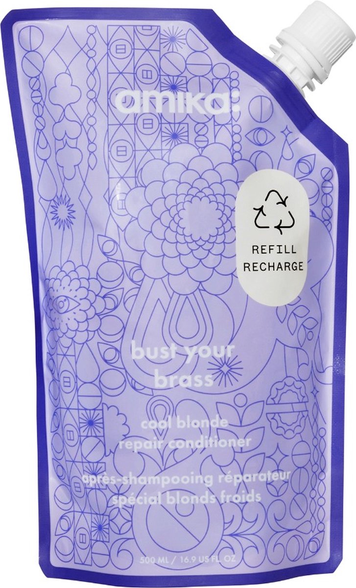 amika bust your brass cool blonde bond repair conditioner 500 ml