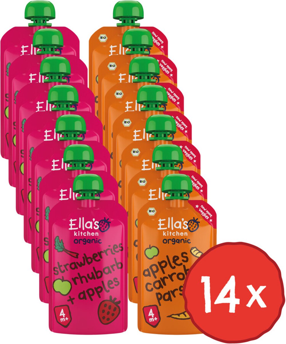 Goedkoopste Ella's kitchen 14 stuks Knijpzakjes Pakket