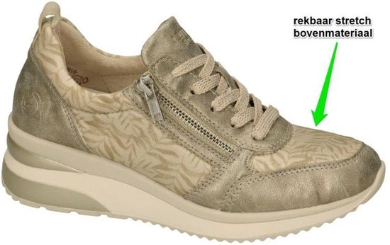 Remonte -Dames - goud - sneakers - maat 37
