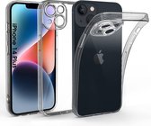 Hoesje Geschikt voor iPhone 14 Plus met Extra Camera Bescherming Doorzichtig Shockproof backcover – Transparant