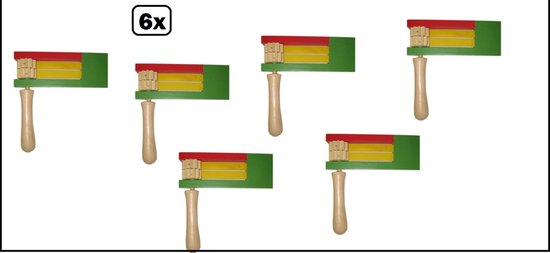 4 stuks houten ratel geluidsmaker, houten spinning ratel, krakmaker, houten rammelratel ratel voor speelfeesten, sportevenementen