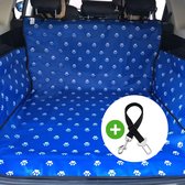 Comfort Layer - Hondendeken Auto Kofferbak - Blauw- Inclusief honden autogordel