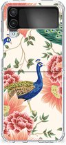 TPU Hoesje geschikt voor Samsung Galaxy Z Flip 4 Pink Peacock