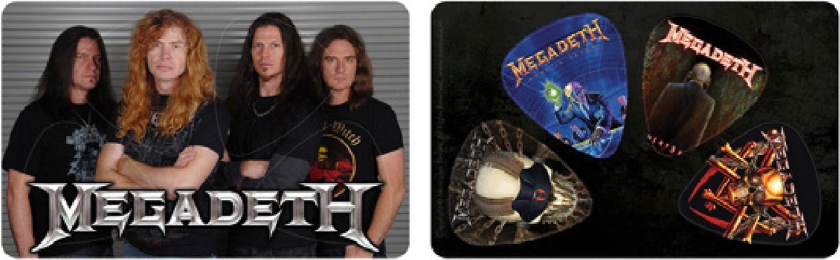 Megadeth Pikcard met 4 plectrums