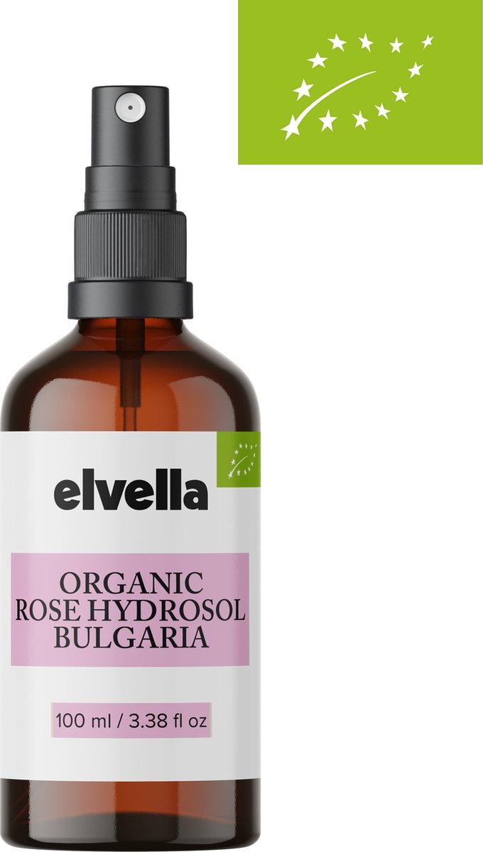 Biologische Rozenwater - 100 ml - Rosa Damascena Hydrolaat - Bulgarije - Glazen Sprayfles - Gezicht en Body Mist