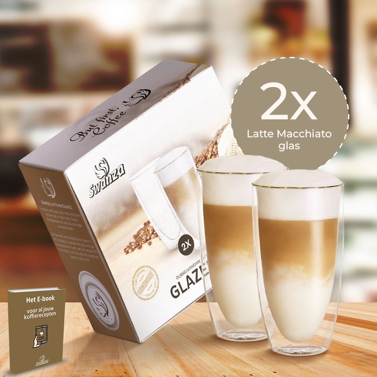 Swanza® double Verres à café - Latte Macchiato Verres - Verres