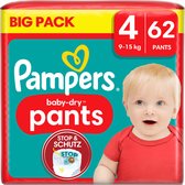 Pampers Baby Pants Baby Dry Maat 4 Maxi (9-15 kg), Big Pack, 62 luierbroekjes