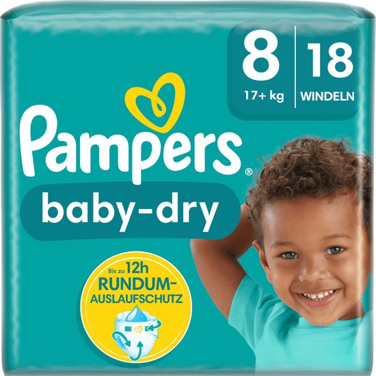 Pampers Baby-Dry taille 8 boîte mensuelle 120 couches