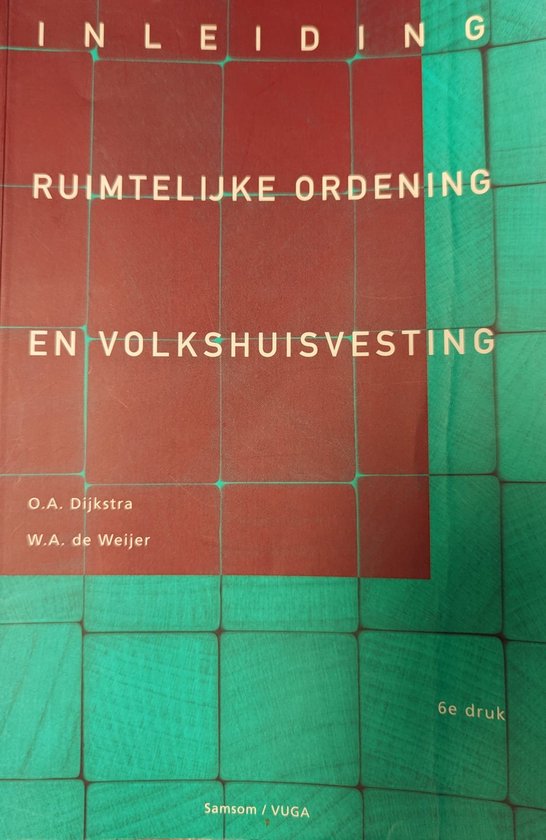 Inleiding ruimtelijke ordening en volkshuisvesting - cover