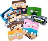 Jobber - Maskers - Minecraft - Carnavalskleding kinderen - 12 stuks