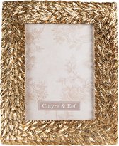 Clayre & Eef Cadre photo 13x18 cm Couleur or Plastique Verre Rectangle Cadre de photo