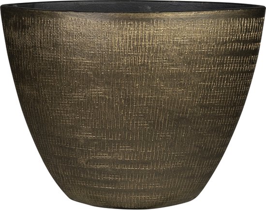 Ter Steege Bloempot Ovaal Goud-Bruin D 33 cm L 16 cm H 25 cm