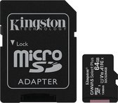 Kingston Canvas Select MicroSDHC Class 10 UHS-I - 64GB - inclusief SD adapter