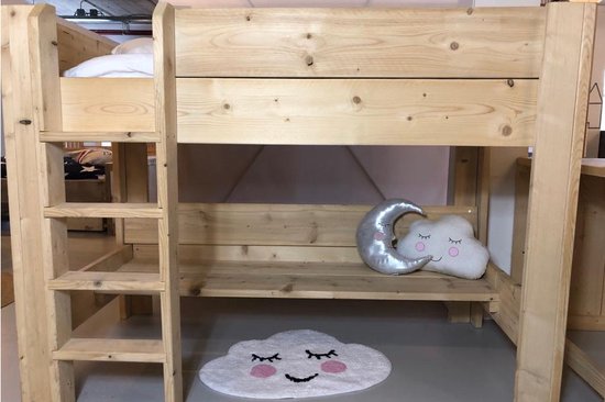 Rockwood® Toddler Lit mi-haut Thomas avec assemblage naturel non traité