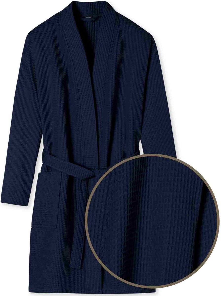Peignoir Homme Schiesser - 100% Coton Gaufré | Confection Allemande Qualité Supérieure