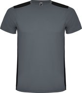 Ebbenhout met zwart unisex sportshirt korte mouwen Detroit merk Roly maat XL
