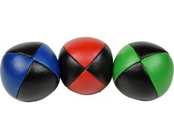 Jongleerballen Set 3 Stuks, Hoge Kwaliteit, Zwart + Kleuren