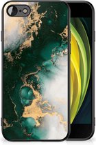 Marmeren Print Telefoonhoesje geschikt voor iPhone SE 2022 | SE 2020 | 7/8 Marmer Groen