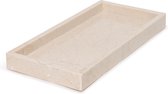 Mooisa - Dienblad - Marmer Tray Beige 15x30cm - rond marmer dienblad - vierkant marmer dienblad - decoratie schaal - tapasplank - serveerplank